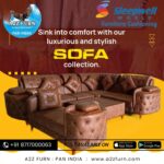 Premium: Sofa with Lather Sowed Fabric .