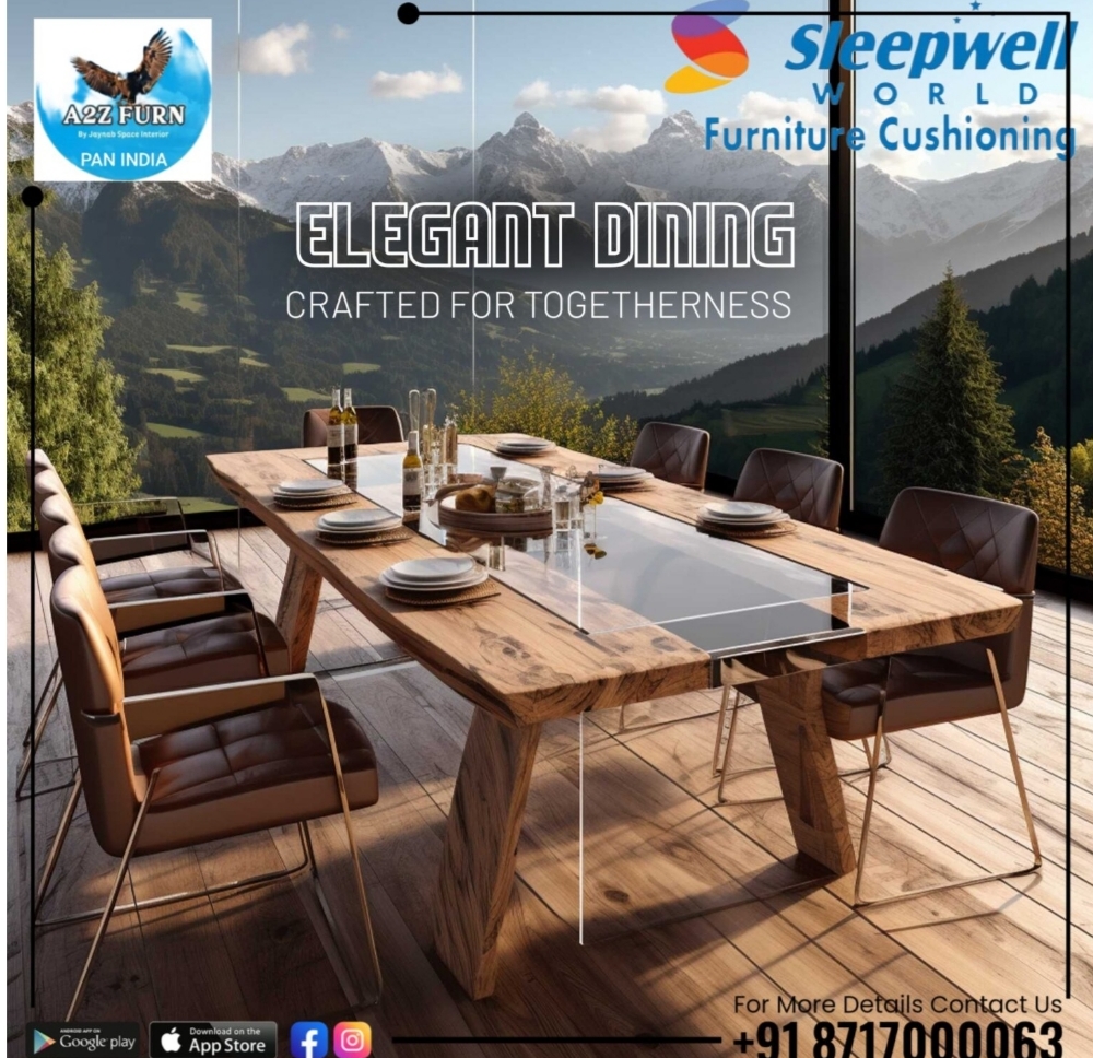 Premium Dining with Lather Sowed Fabric