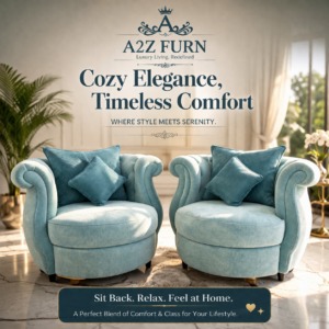 Premium Sofa Chair with Lather Sowed Fabric