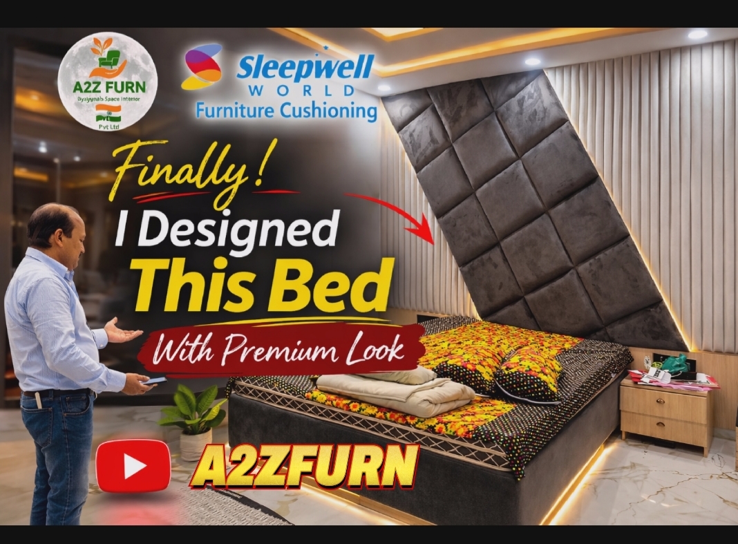 Premium wooden bed with storage