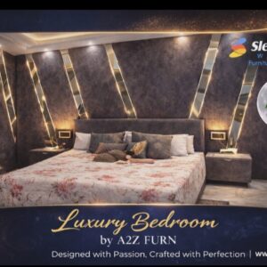 Premium wooden bed with storage