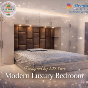 Premium wooden bed with storage