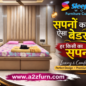 Premium wooden bed with storage
